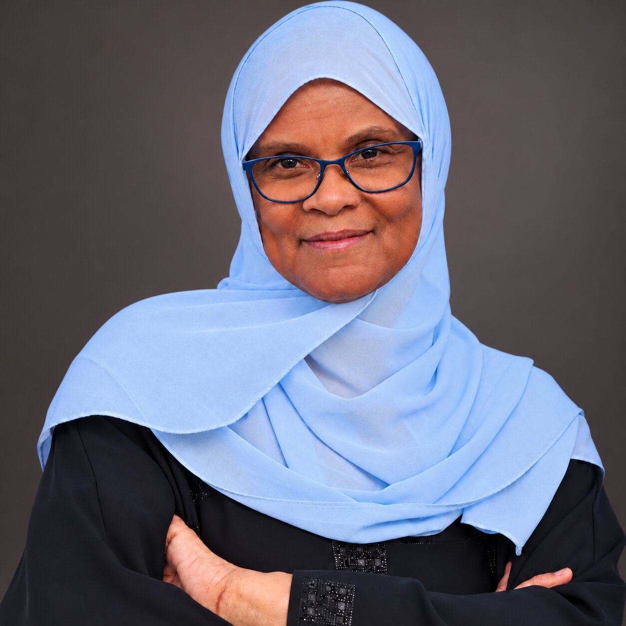 Jamila jones Professional Portrait in Blue Hijab